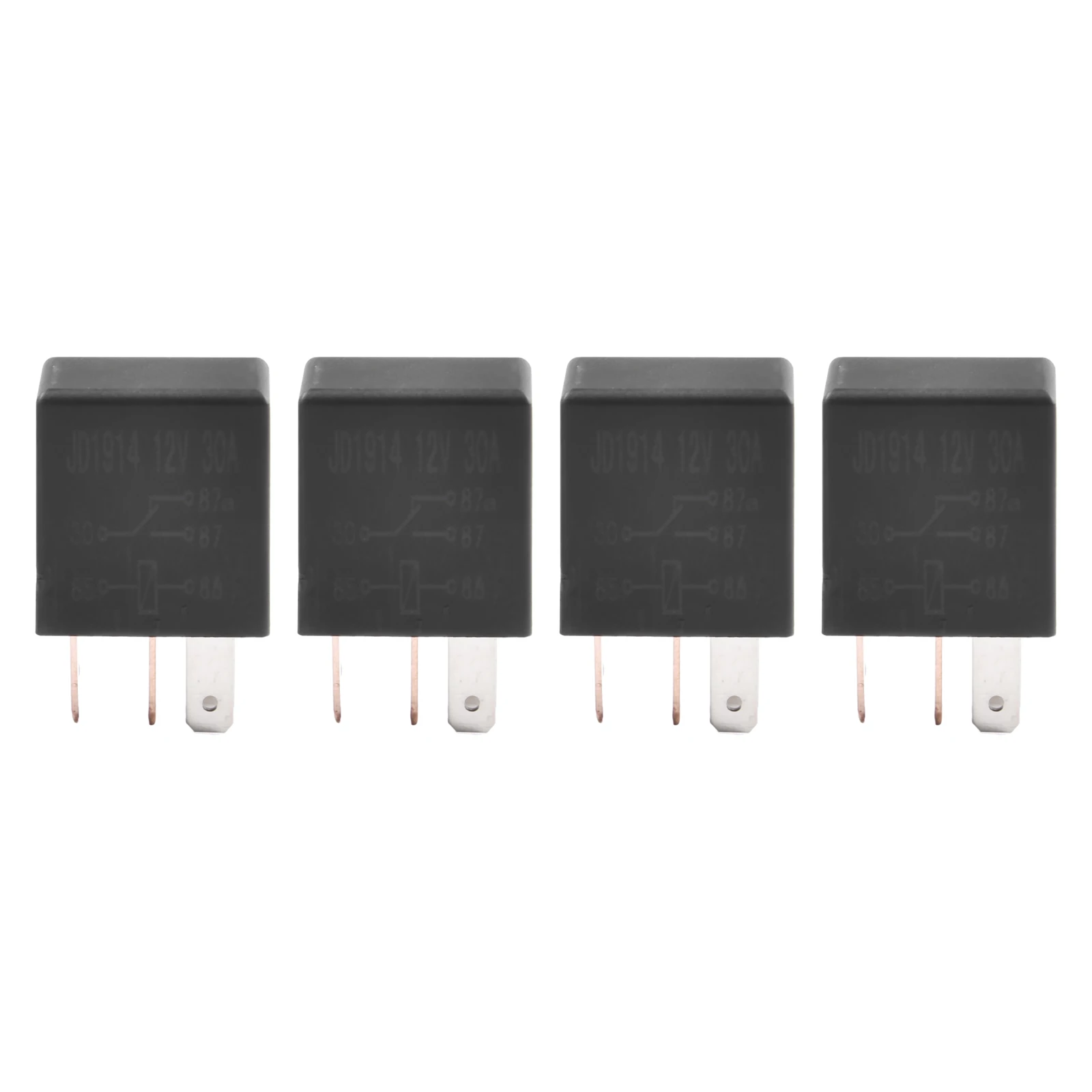 4 Piece 12V 30A SPDT For Automotive Relay Bundle for Car Truck Van Electrical Control Including Fan Heater Wiper and AC
