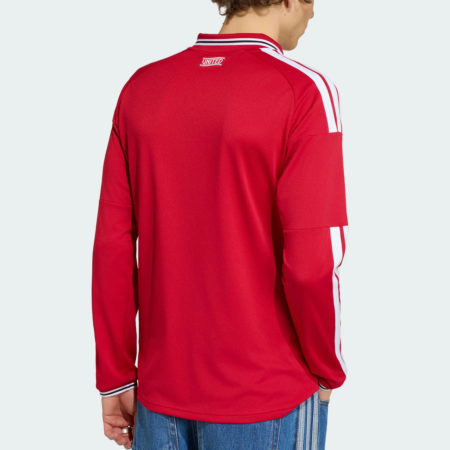 Adidas genuine Manchester United home fan edition men's football sports long sleeved shirt KC4773