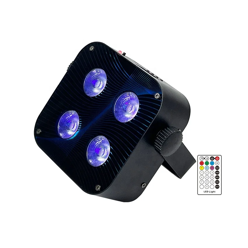 Mini 4x18w led battery power wireless dmx IR remote par light#Wedding stage light