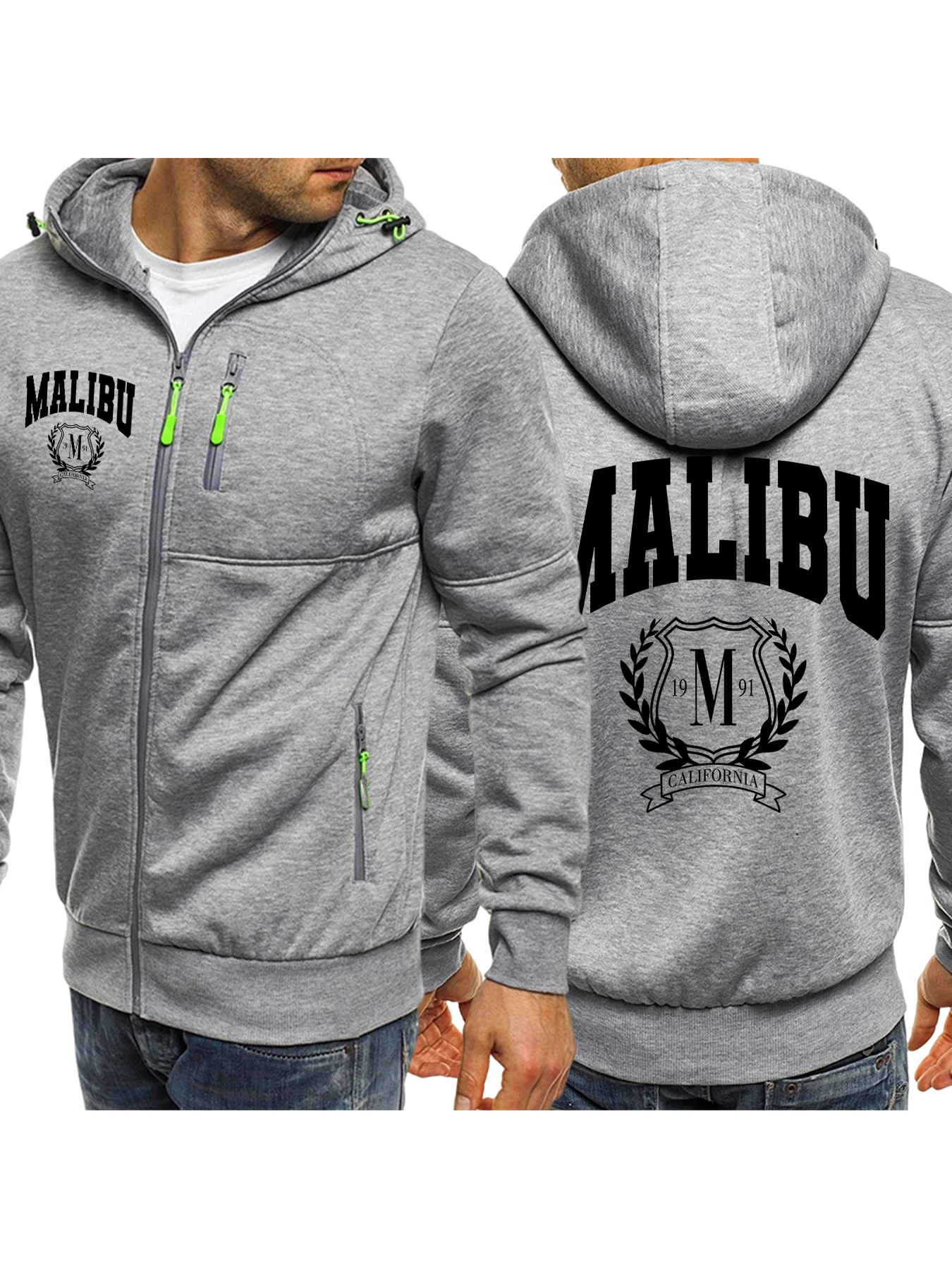 

Malibu пляжный дизайн толстовка на молнии мужская модная флисовая толстовка осень новая удобная толстовка повседневная индивидуальная уличная одежда