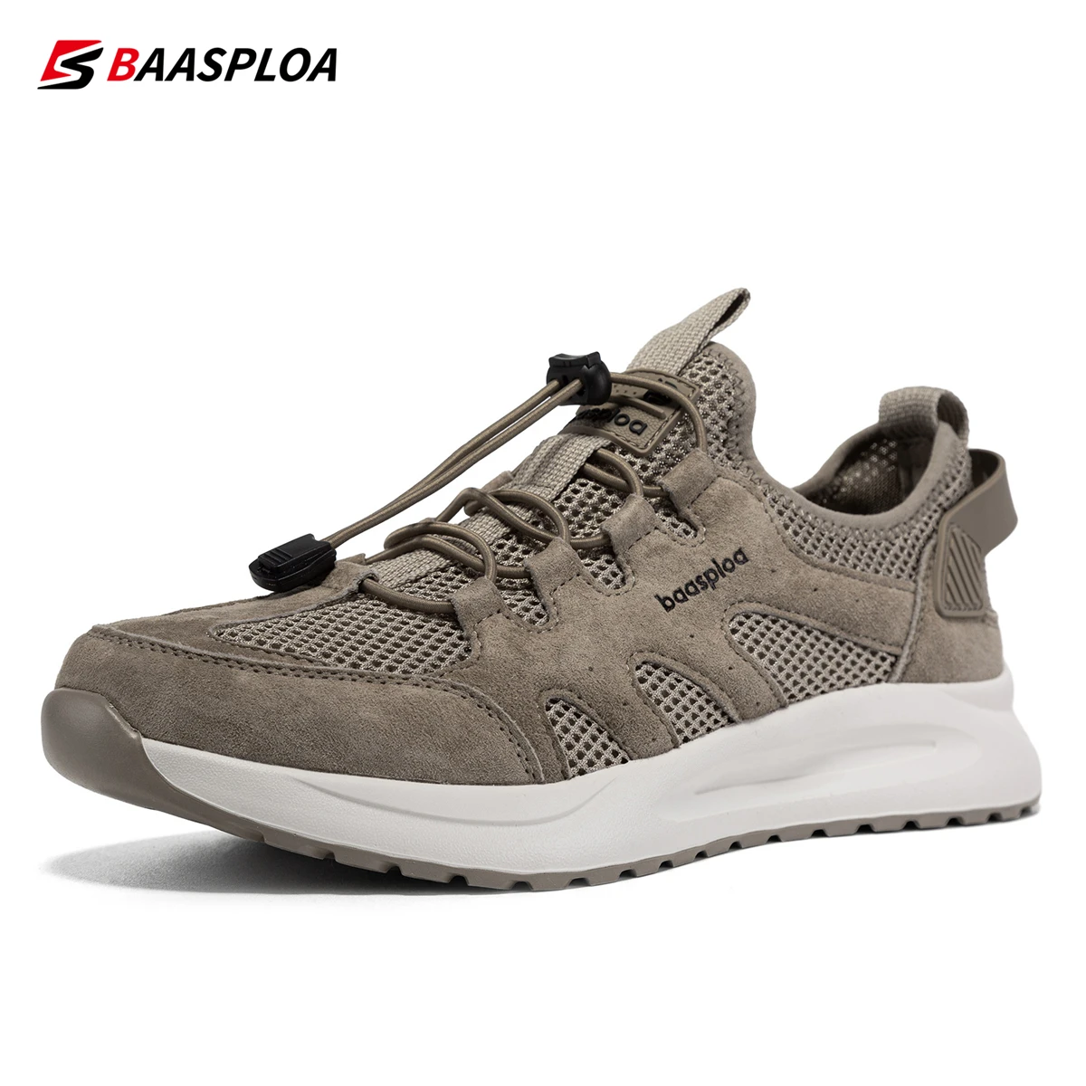 Baasploa Men Casual Walking Shoes Mesh Surface Breathable Non-Slip Outdoor Comfortable Men Lightweight Sneakers 2024 New Arrival