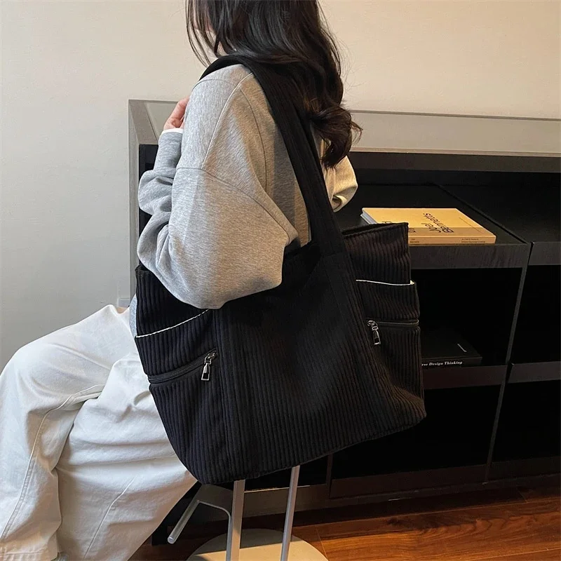 سروال قصير سعة كبيرة حقيبة كتف الطالب الكورية اليابانية خمر شيك الحرم الجامعي حمل للنساء المراهقات العودة إلى المدرسة عادية #2