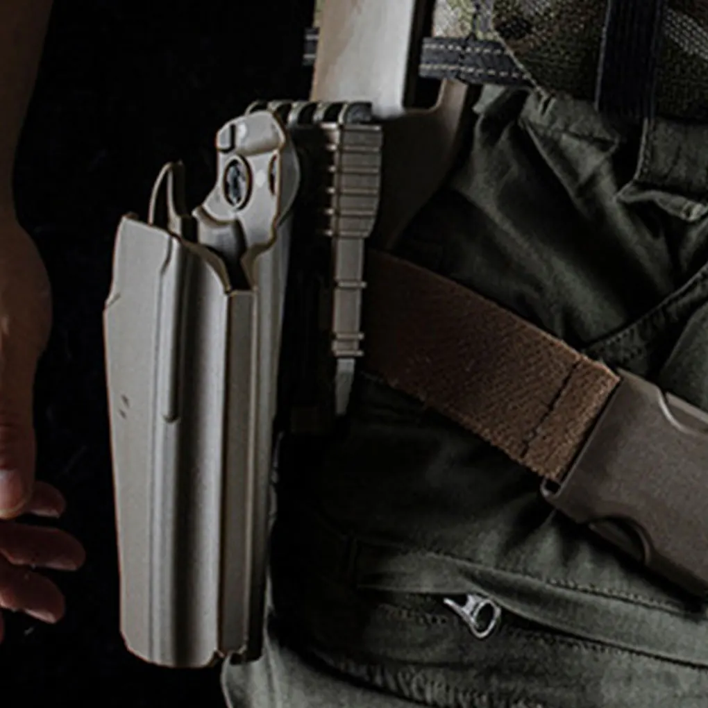 

Кобура для пистолета, регулируемая герметичность, переходник для правой руки, охотничье снаряжение, система быстрой блокировки с пряжкой триггера