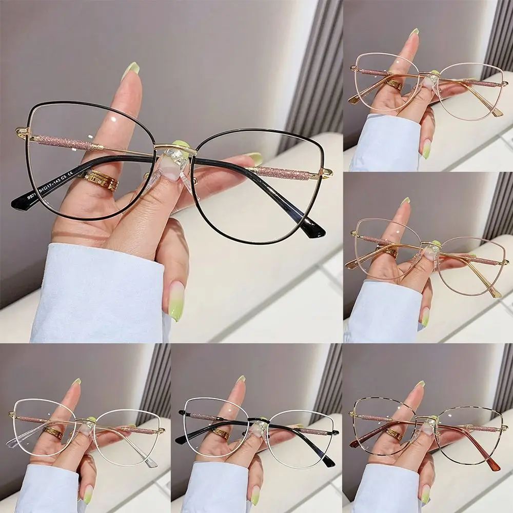 고양이 눈 금속 안경테, 블루 라이트 차단 지지대, 맞춤형 광학 안경, 안티 블루 라이트 안경