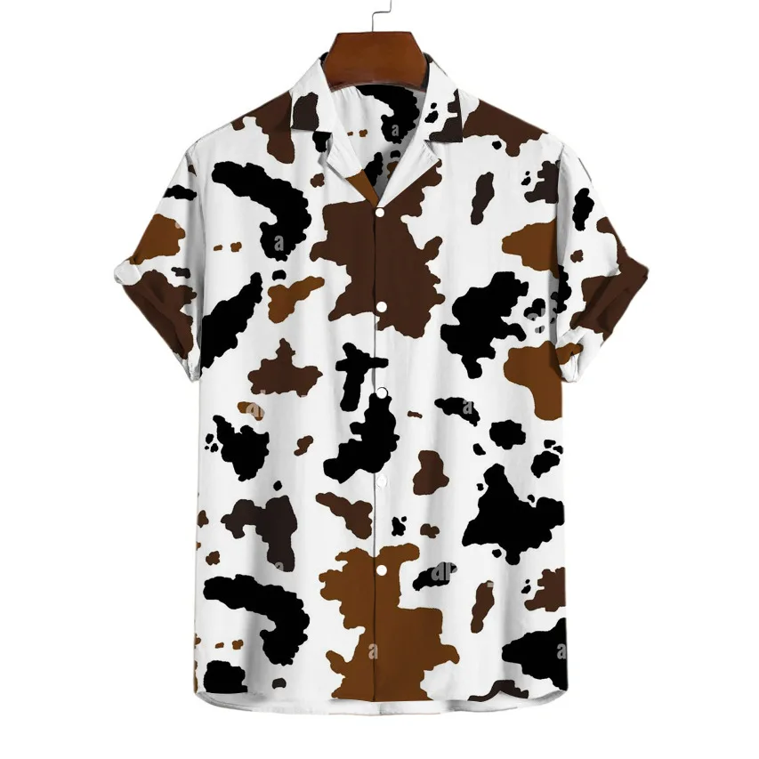 

Faionable ort Sve Мужская irt Zebraprint Летняя модная пляжная одежда из полиэфирного волокна Повседневная свободная посадка с принтом Нет требуется железо