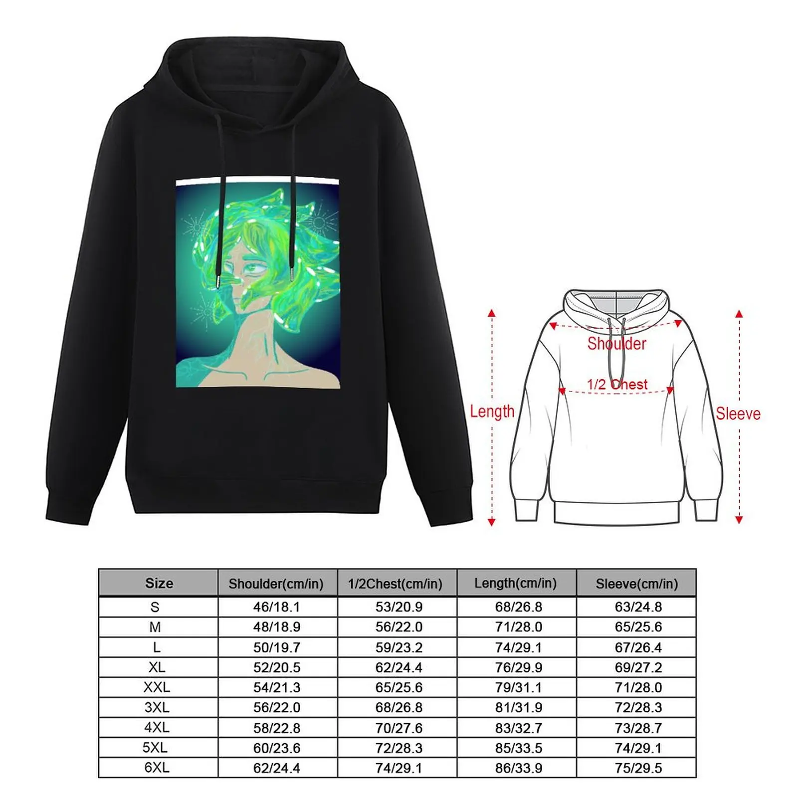 Glowing Phosphophyllite Pullover Hoodie men clothes anime hoodie