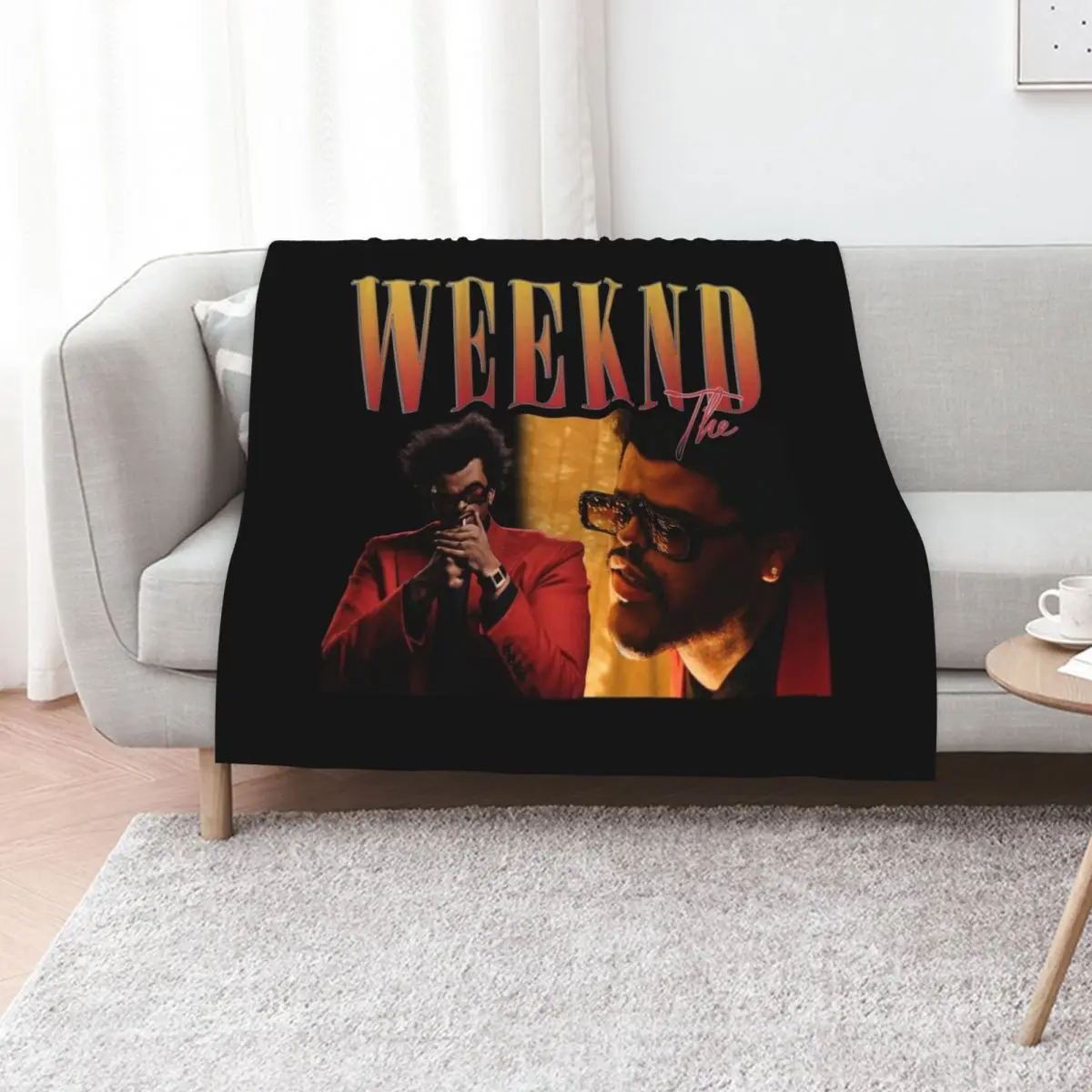 illustration the joy of summerthe weeknd Throw Blanket Anti Shedding Soft Fuzzy Blanket for Home