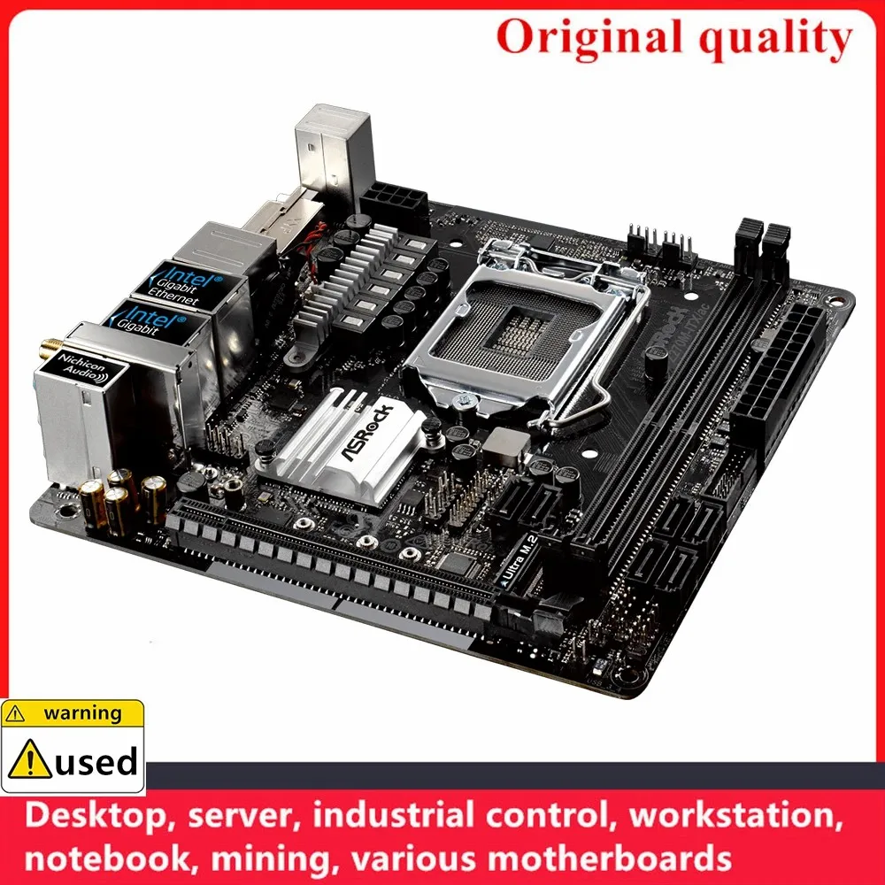 Imagem -03 - Usado para Asrpck Z270m-itx ac Z270m-itx Mini Placas-mãe Lga 1151 Intel Z270 Overclocking Desktop Mainboard M.2 Nvme Sata Iii