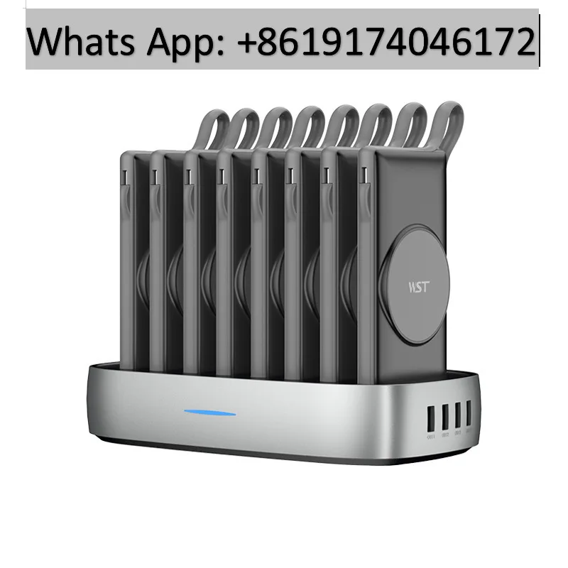 WST Business Shared Power Bank Set Free QR Code Rental 10000mAh Comes with Cable Fast Charging Wireless Charging