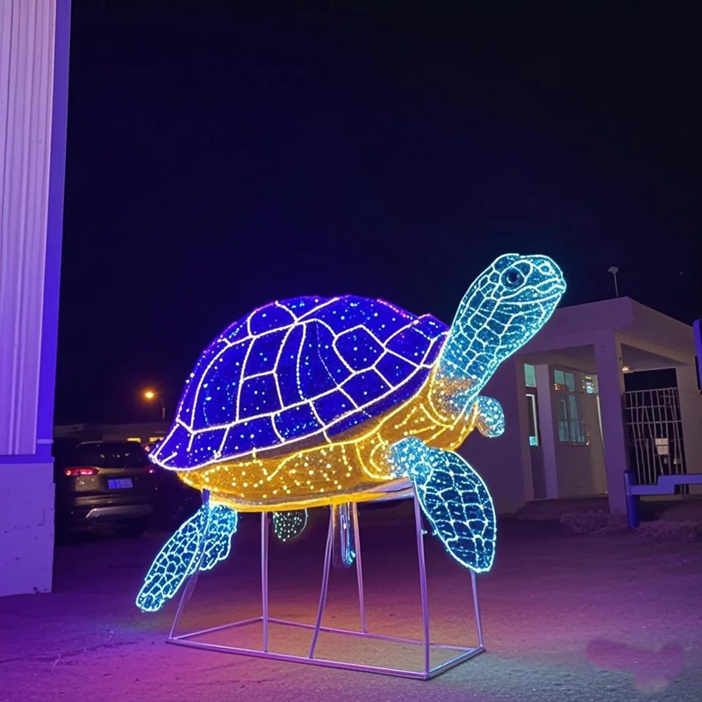 Christmas LED Turtle Motif Lighting Waterproof Outdoor Decoration For Holiday Garden Party