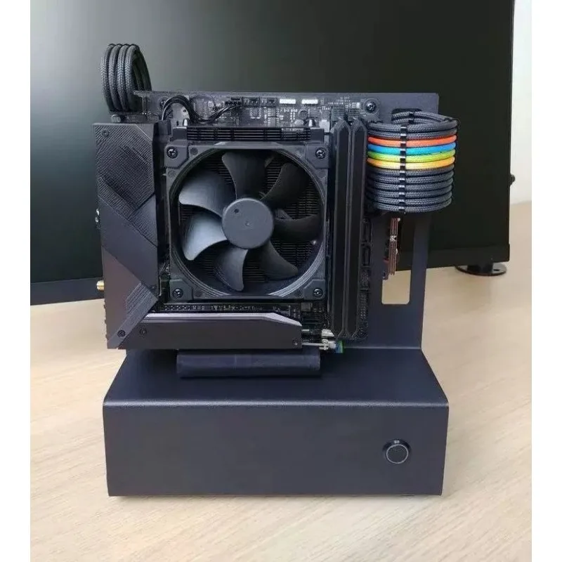 Mini ITX Open‑Air Empty Chassis, Portable High‑Aesthetic Sea View PC Frame Case