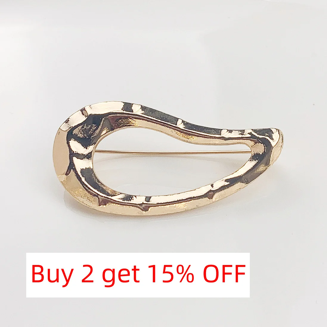 Metal Geometric Brooch Simple Collar Buckles Anti Exposure Multifunction Brooches Pin Accessories For Adult Clothing Ornament