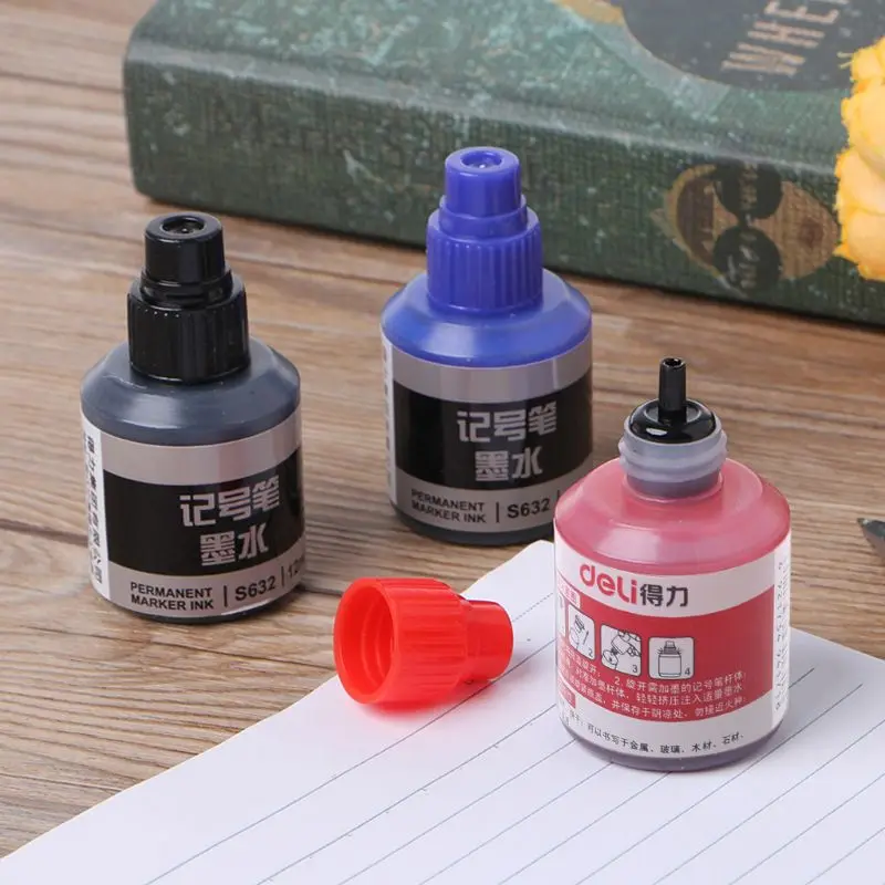 12ml Waterproof Instantly Dry Paint Pen Oil Refill For Marker Pens L4MD