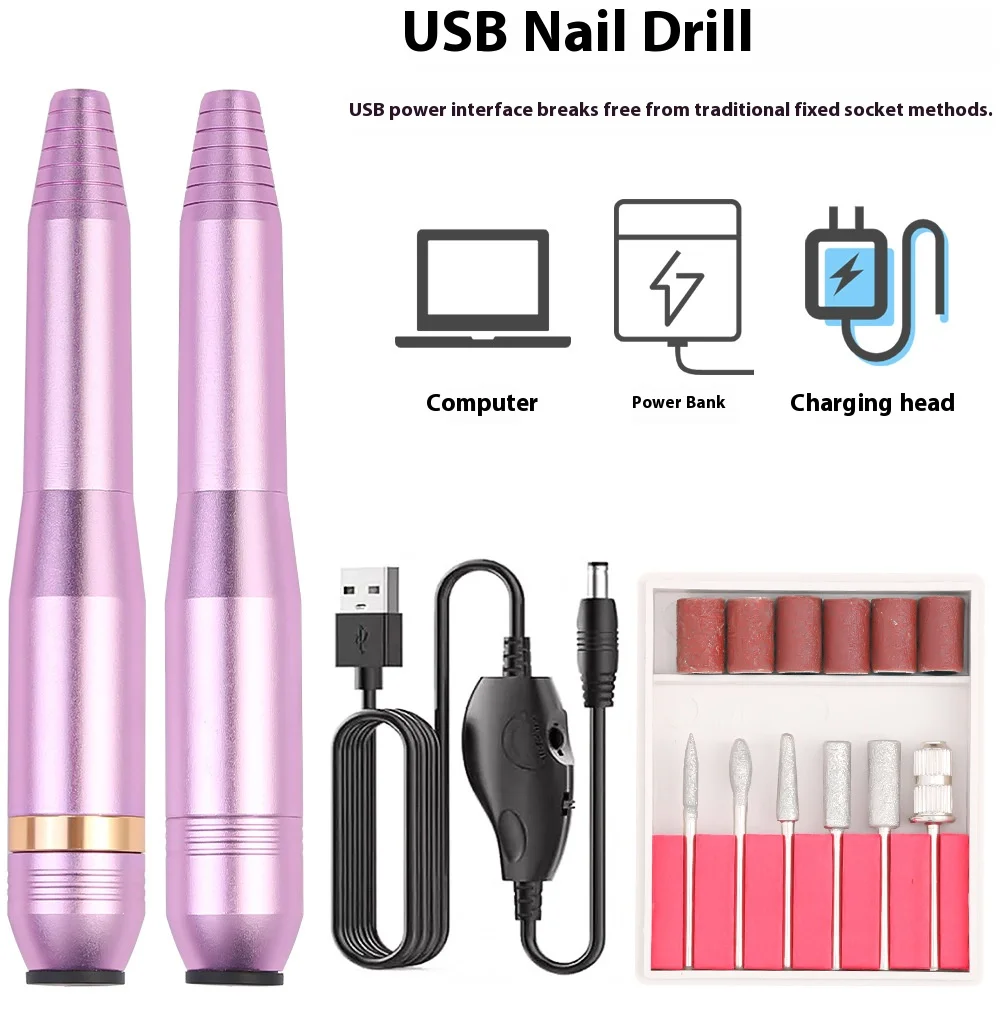 Perceuse à ongles électrique, Machine de manucure pour Nail Art, Kit de perceuse à lime à ongles pour l'élimination du Gel de vernis, pédicure, utilisation en Salon à domicile