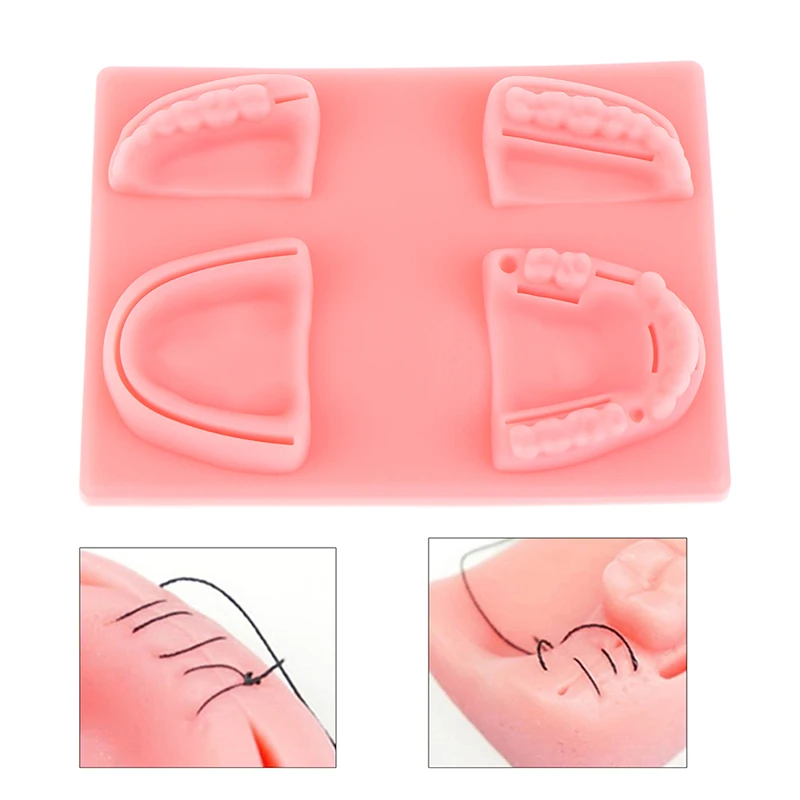 Silicone Artificial Skin Oral False Dentistry Common Types Of Dental Wounds Fake Skin Suture Practice Training Dentist Kit