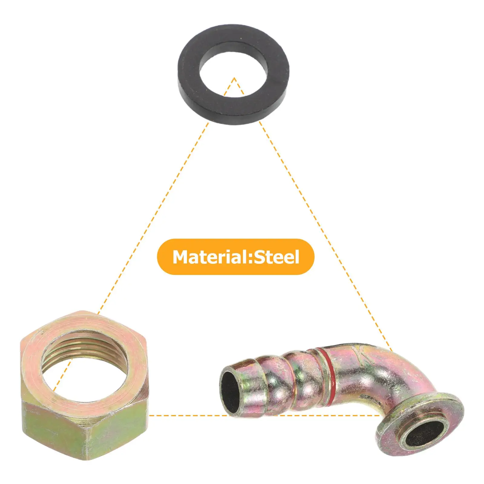 Gasherd Universal Joint Connector Fitting Luftröhre Herd Rohrverbinder Stahlschlauch