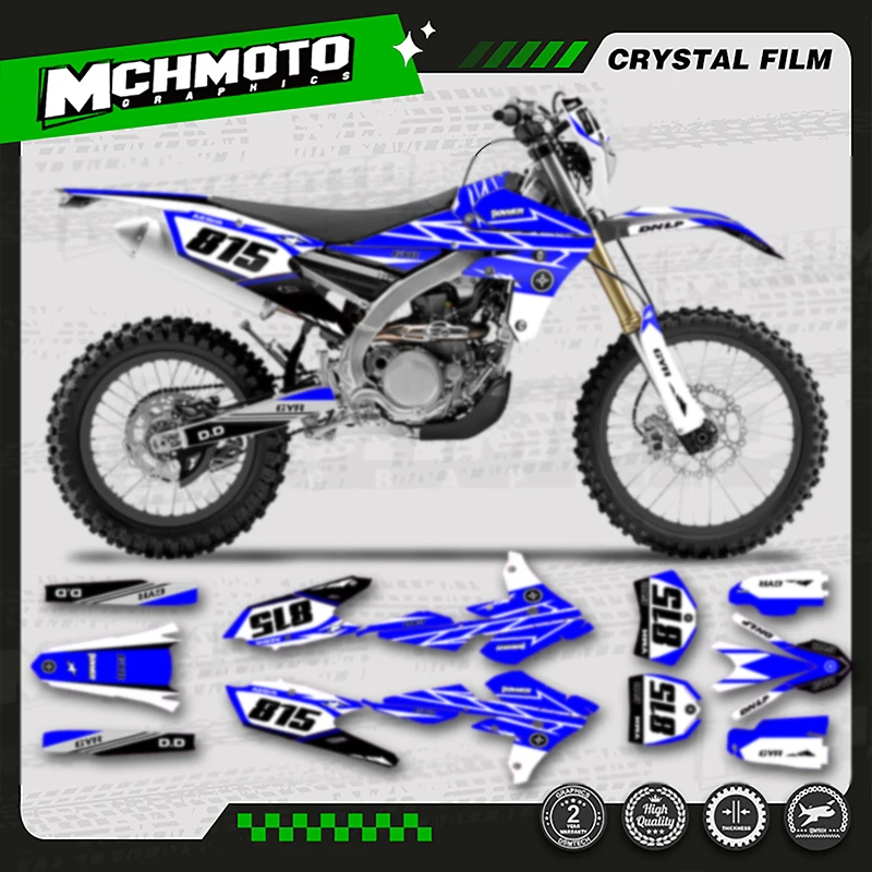 

MCHMFG наборы наклеек с графикой для YAMAHA WRF450 2016 2017 2018 YZF450X 2015 2016 2017 2018 номер имени на заказ