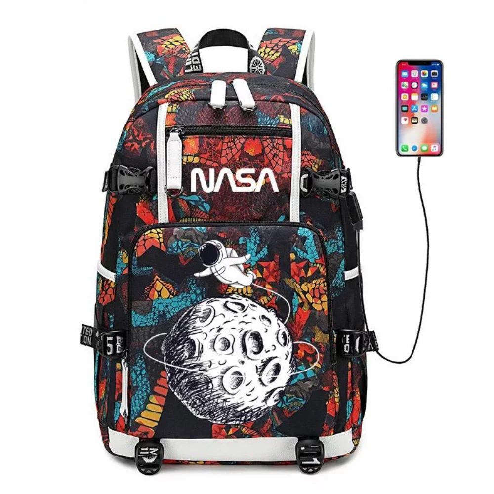 The Astronaut Spaceman Backpack Schoolbag Travel Notebook Laptop Bag for Kids Students