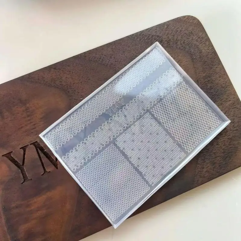 New 3D Silicone Nail Mold DIY Relief Lace Ribbon Templates F