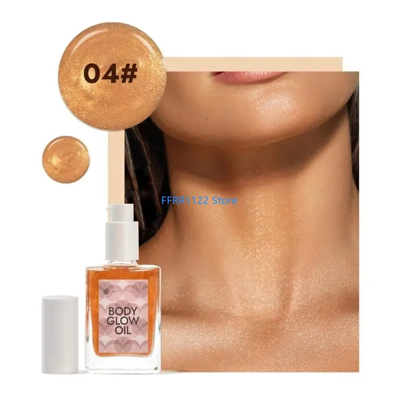 Y1UF -Körper schimmernder Öl Gesicht und Körper Highlighter langlebig glitzernd 30 Hervorhebung flüssiger Bronze -Glühen Make