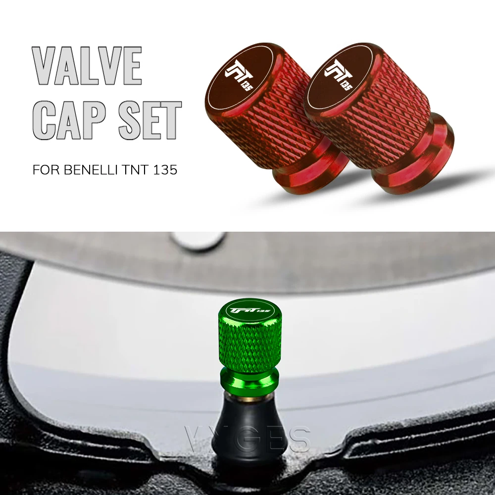 For Benelli TNT 135 Motorcycle Accessories Standard Valve Cap Set Tire Caps Set CNC Aluminum