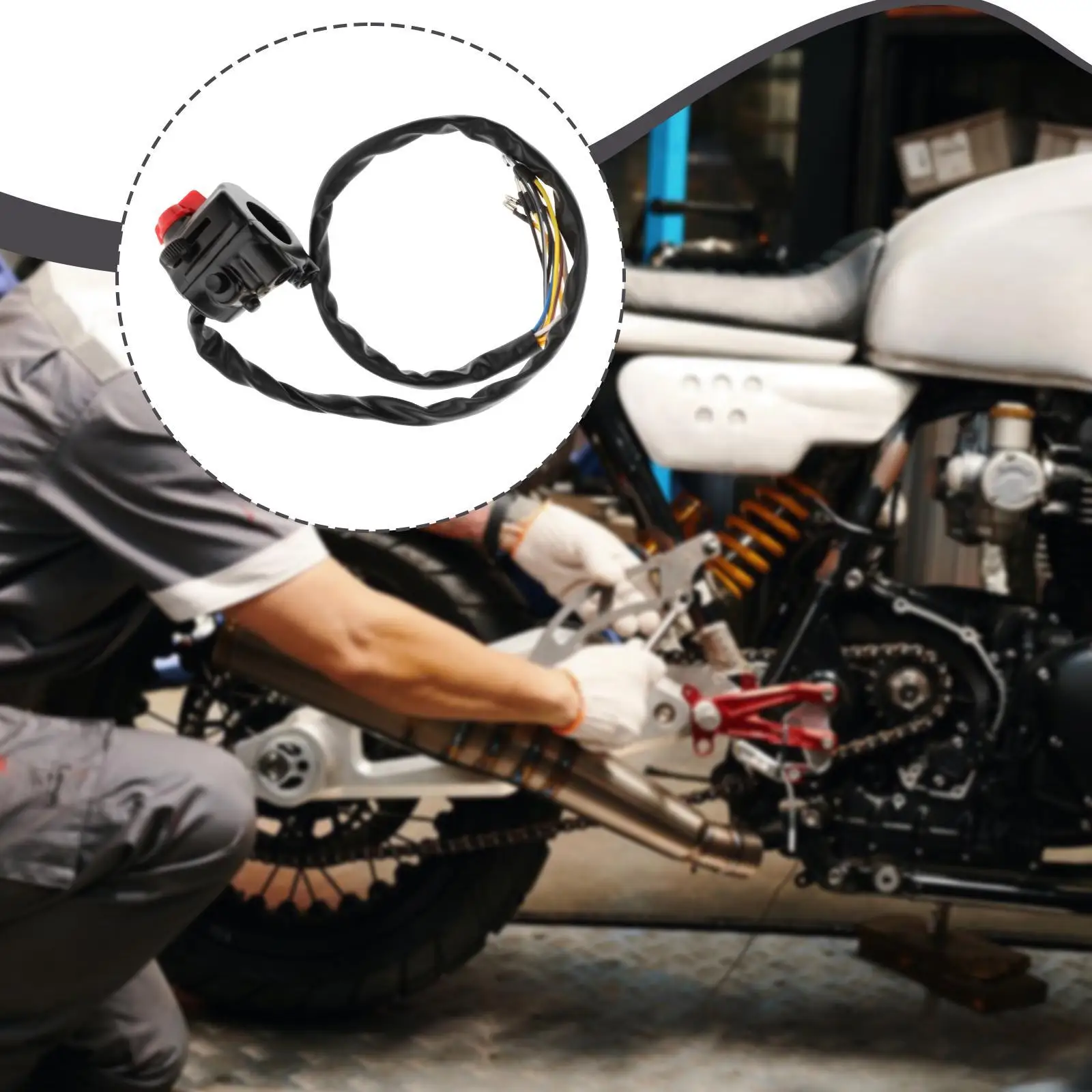 

Right Motorcycle Switch ON Off Headlight Kill Button Replacement Accessory for Honda CB750K0 1969 1970