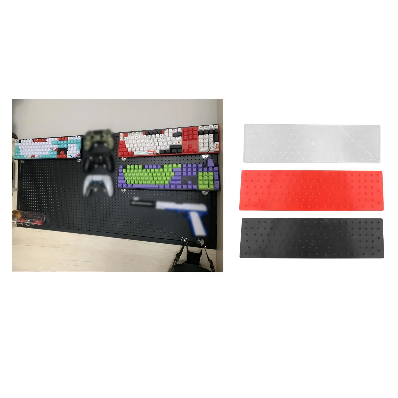 Kunststoff-Tastenkappen-Aufbewahrungsbox-Anzeigetafel, zur Sammlung von Tasten kappen, Tastatur-Set-Organizer, staub dicht, langlebig-schwarz