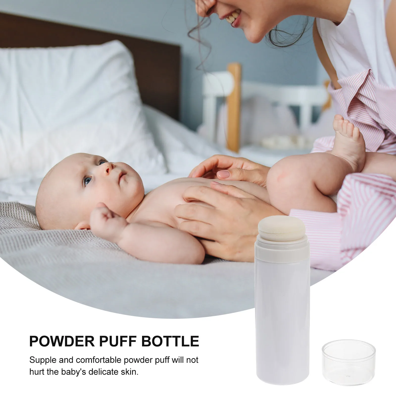 

Baby Travel Powder Puff Box Loose Talcum Jar Puff Bottle Loose Powder Bottle Body Powder Storage Holder Bottle Beauty Makeup