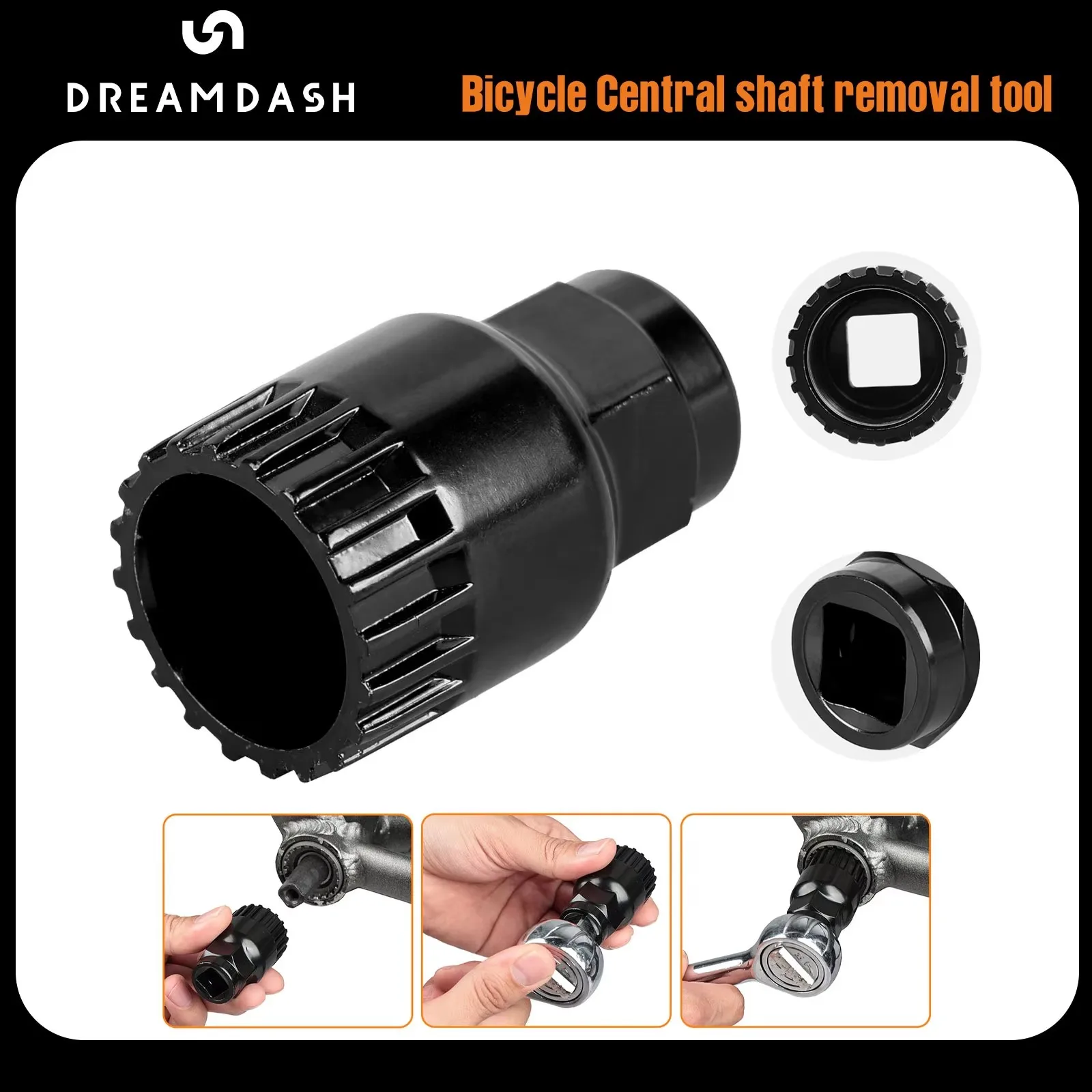 

Dreamdash Bicycle Bottom Bracket Removal Socket Cycling Crank Pedal Puller Remover Repair Extractor Bike Universal Parts
