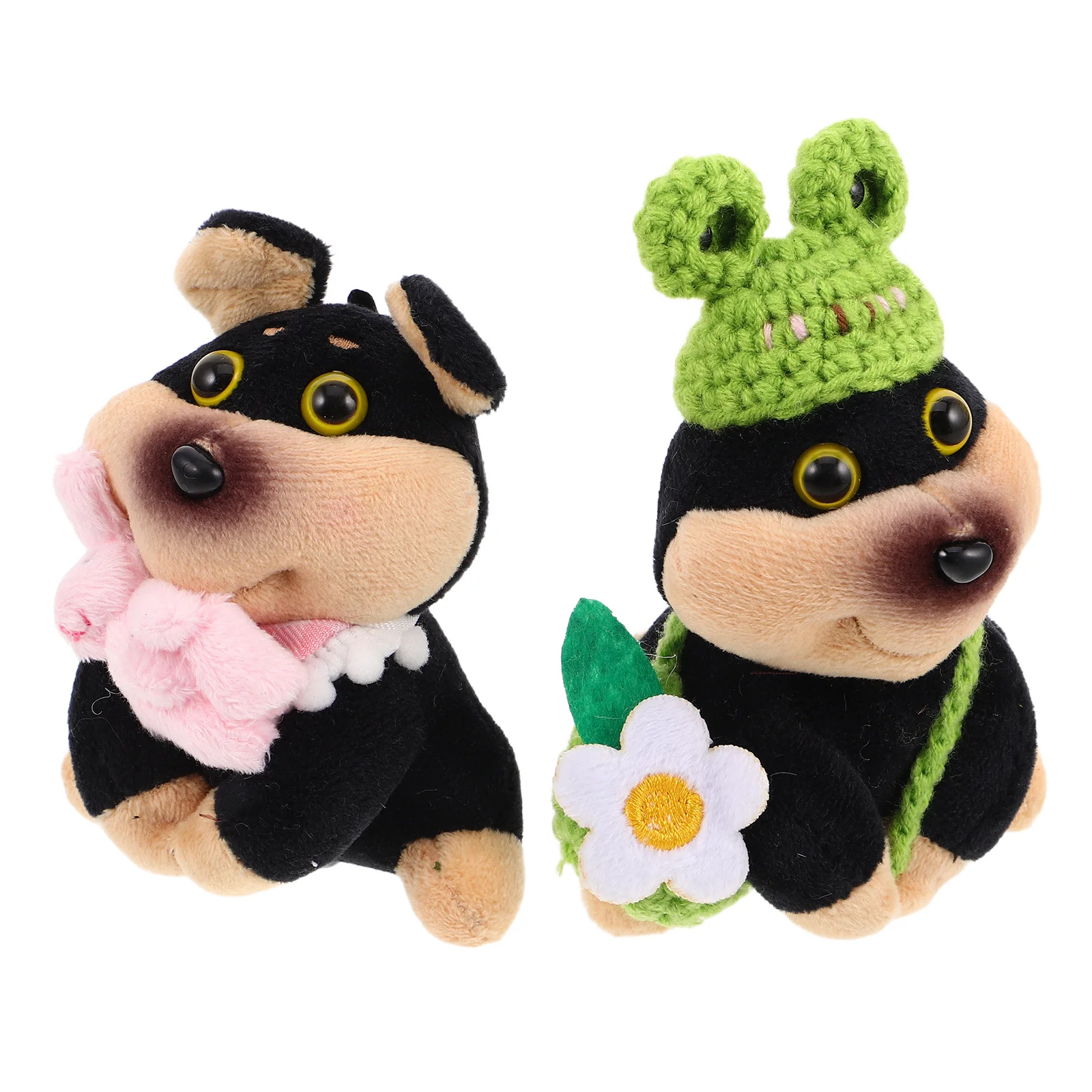 

2Pcs Car Accessories Dashboard Decorations Bee Dog Creative Design Dashboard Interior Protection Scratch Resistant Easy