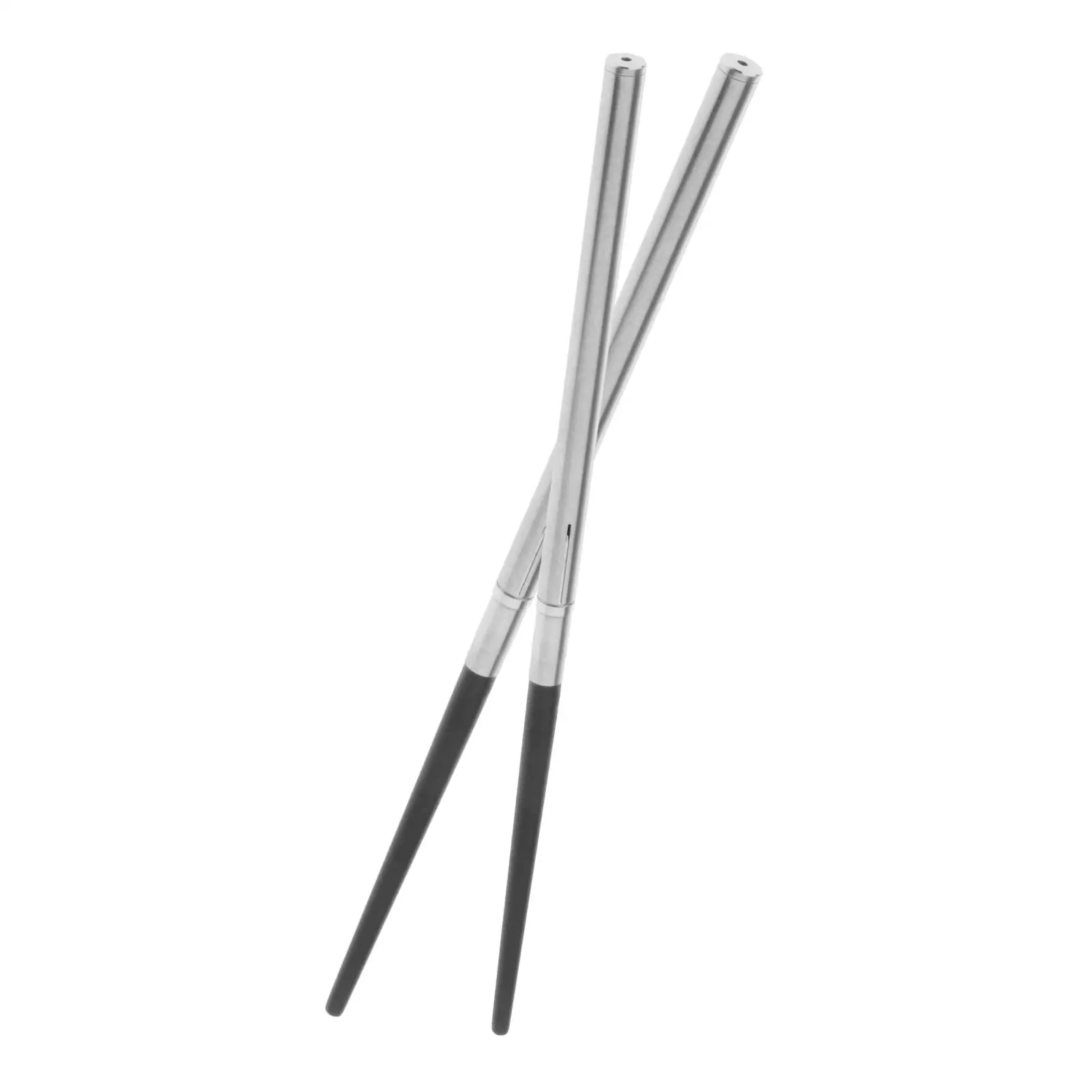 Foldable Chopsticks Reusable Stainless Steel Wooden Camping Cutlery Portable Outdoor Tableware for Picnic Hiking Backpacking view 2