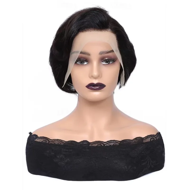 

13X4 Pixie Cut Wig Human Hair Straight Natural Lace Front Wigs 100% Human Hair Pre Plucked Pre Pixie Cut Short Wigs for Women
