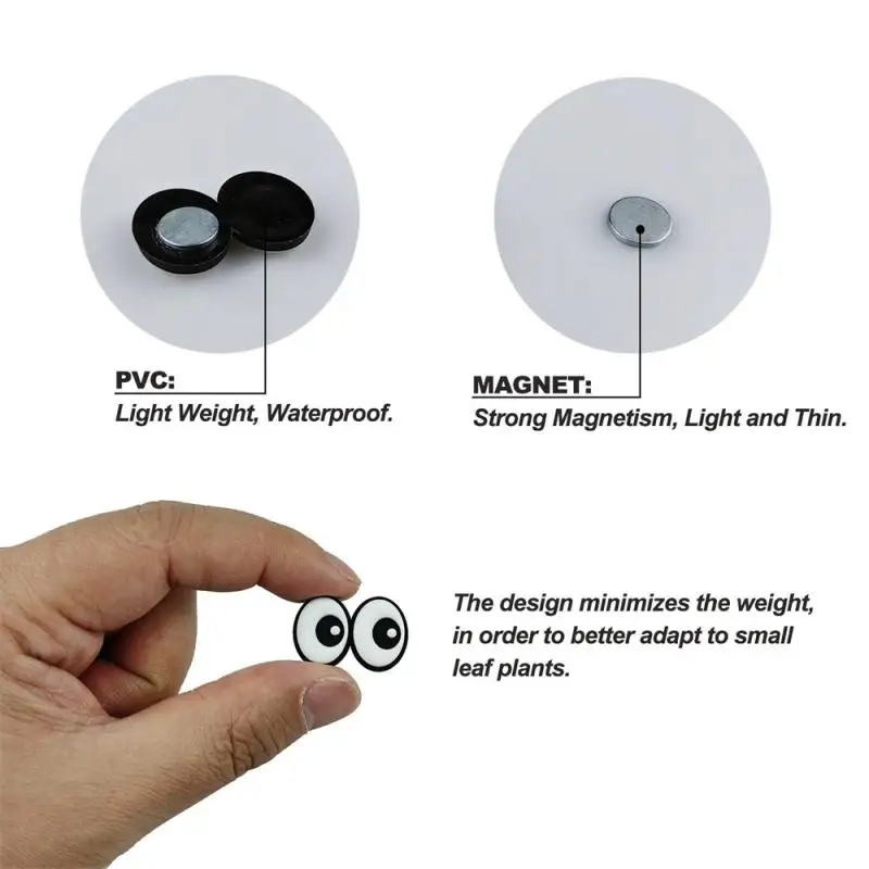 Magnet-Dekoration, Magnet, Augen, Material, Sicherheit, einfach und langlebig, leicht, wasserdicht, schöne Pflanzenblätter, Pflanzenliebhaber