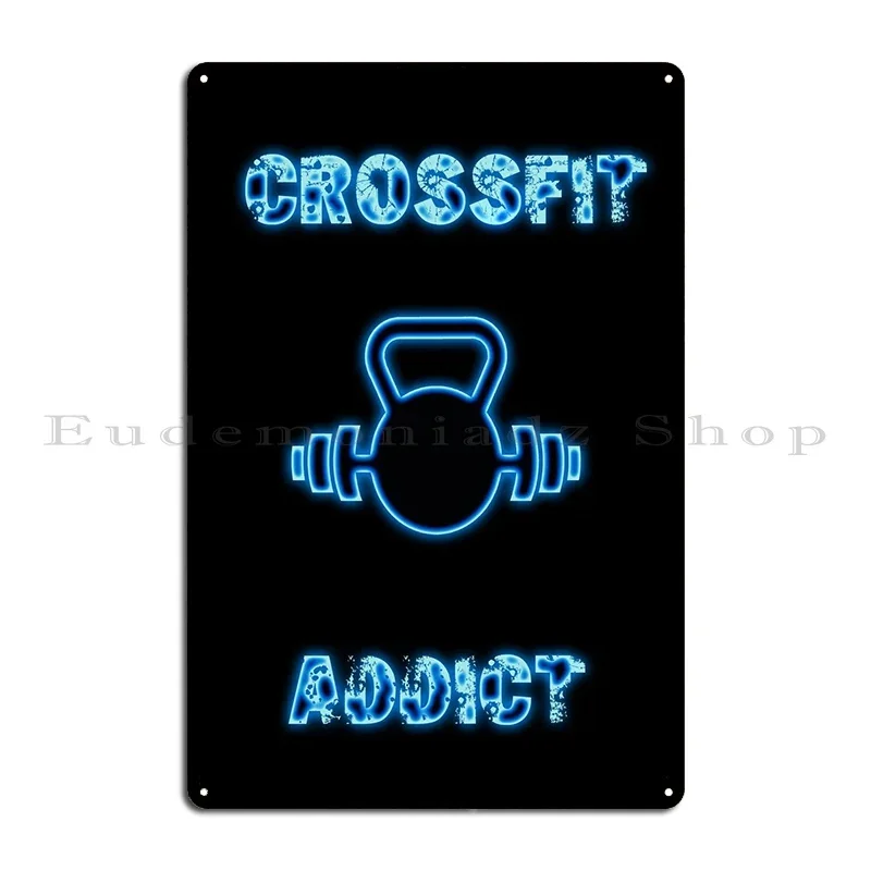 Crossfit Addict Metal Plaque Club Cinema Custom Personalized Classic Tin Sign Poster