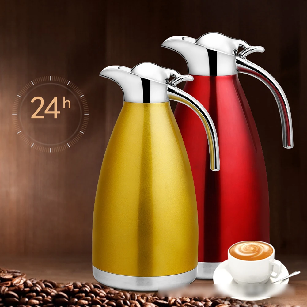 

Water Bottle Thermal Jug Insulated Kettle Hot and Cold Bottles Boiling Golden Pot Mug Travel