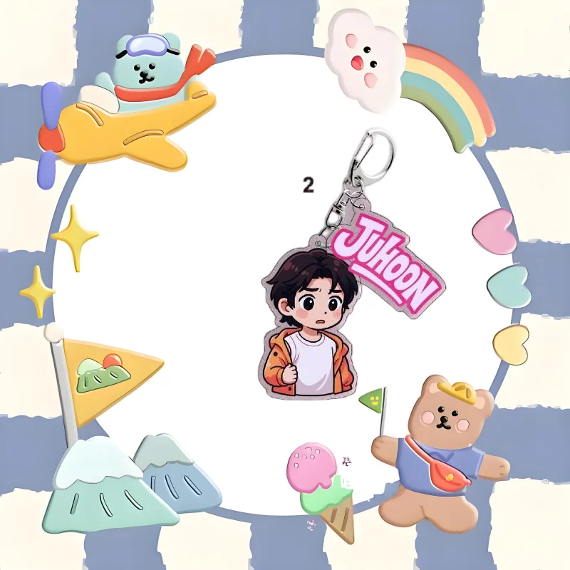 KPOP جديد الحرارة كورتيس الصبي الفرقة مارتن الذهب التدريب الرئيسي عالية الجمال ستار مفهوم صور الملحقات محيطية على ظهره المفاتيح #3