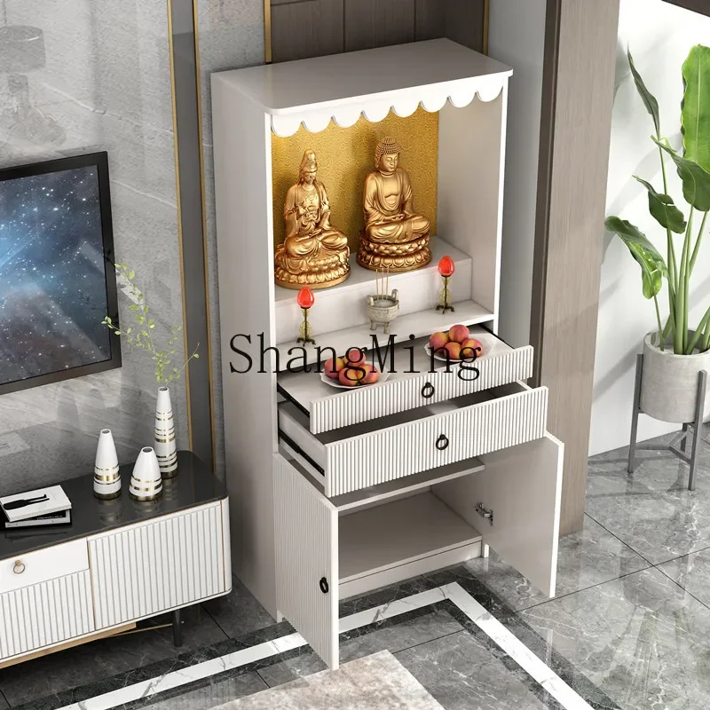 

CL door cabinet Guanyin Temple supply table Home cabinet Buddhist niche white