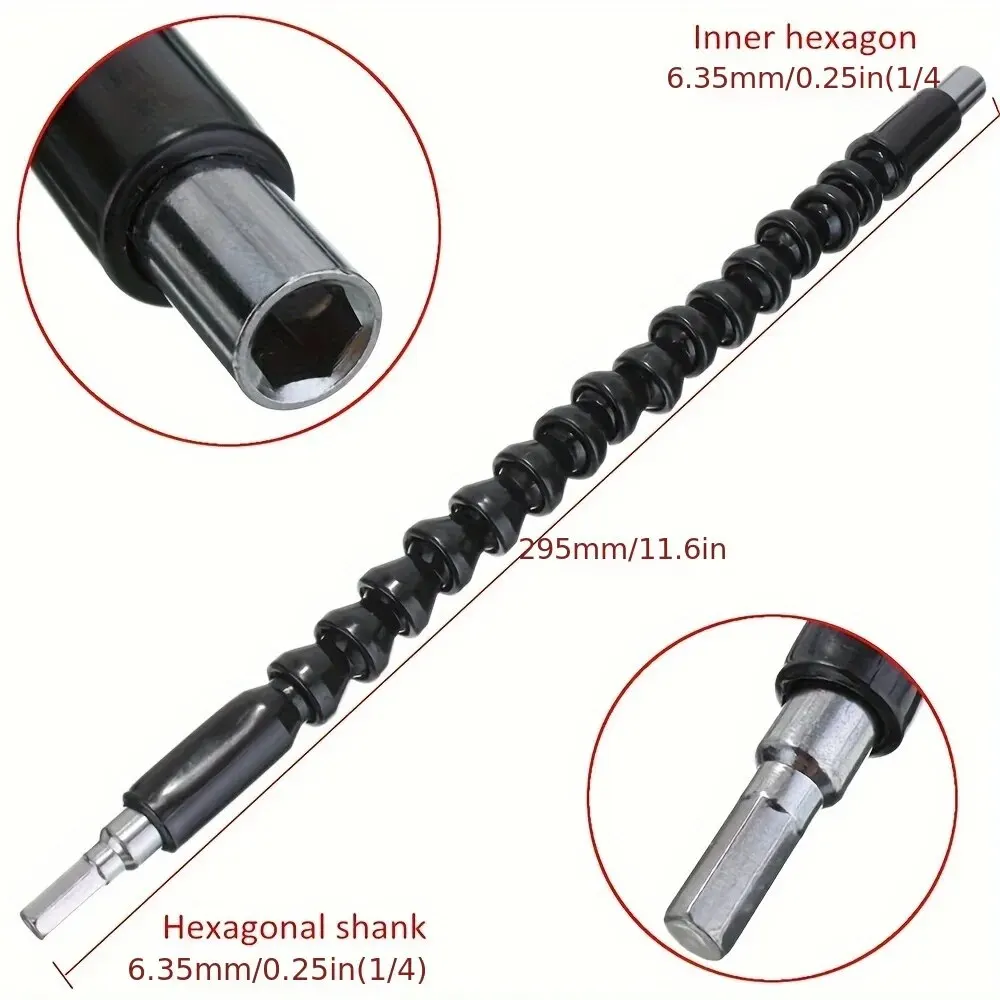 Electric Drill Screwdriver Bit Multifunctional Universal Snake Flexible Hose Cardan Shaft Connection Soft Extension Rod Link