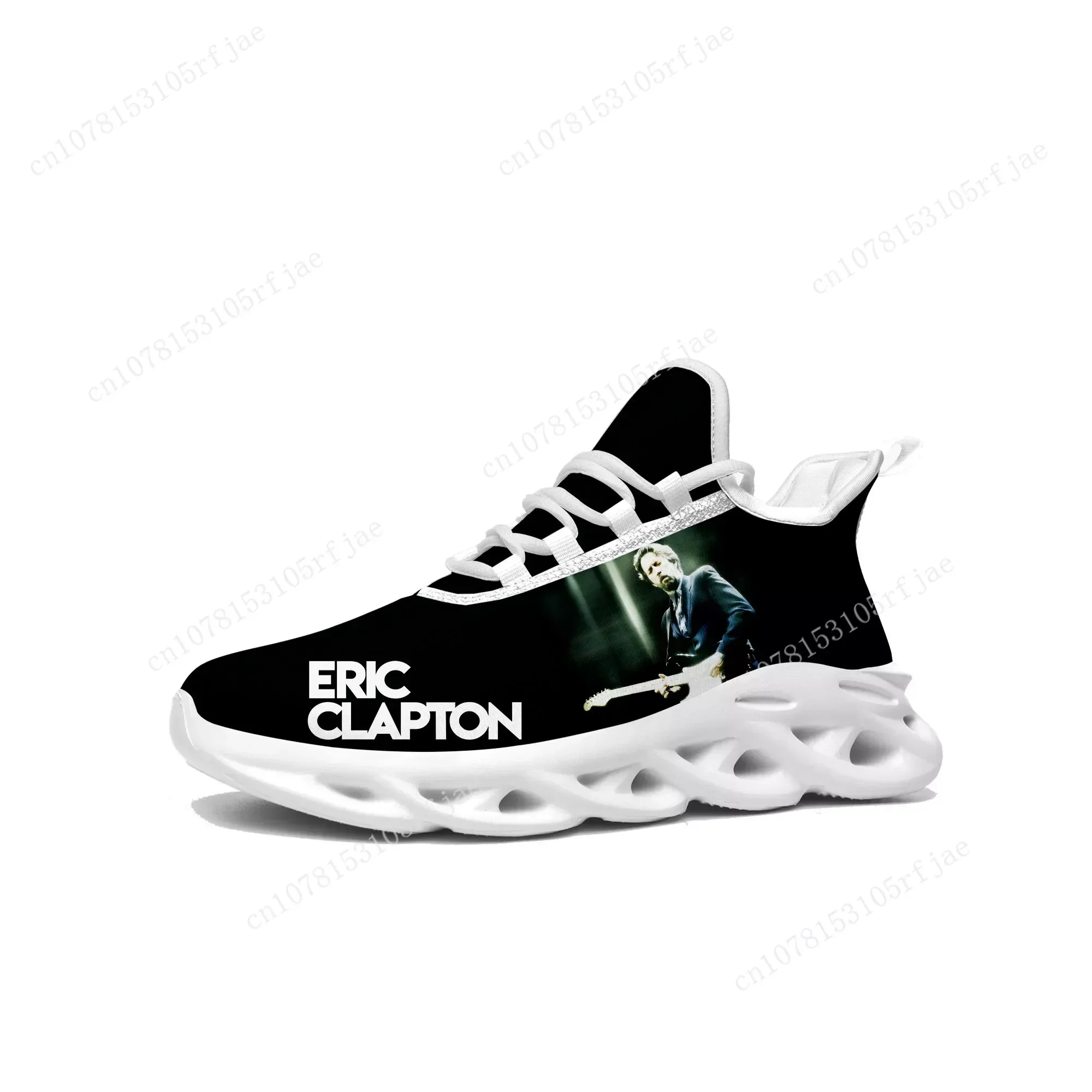 Eric Clapton Flats Sneakers Mens Womens Rock Guitar Sports Running Shoe Sneaker Lace Up Mesh Footwear Tailor-made Shoe White