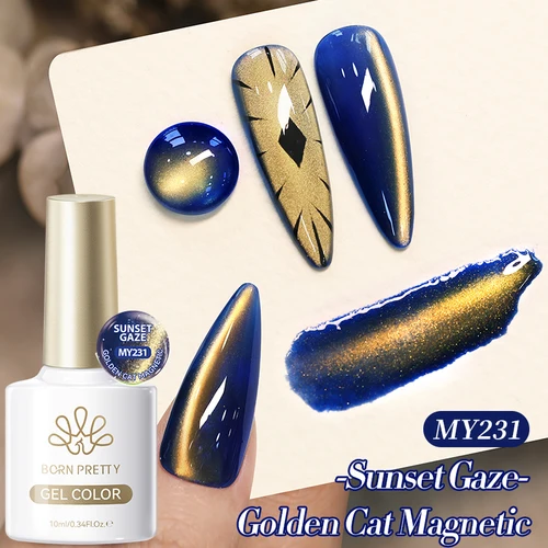 Imagen 2 del producto BORN PRETTY 10ml Auroras Glitter Cat esmalte de uñas de Gel magnético cuentas de vidrio de gelatina semipermanente remojo UV LED barniz manicura