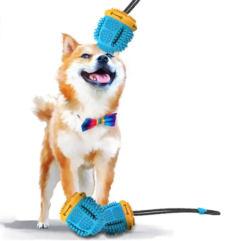 Hund Langsam Feeder Ball Saugnapf Zahnen Lebensmittel Spender Spielzeug Tragbare Lebensmittel Spender Anti-Biss Behandeln Spender Für Beißen