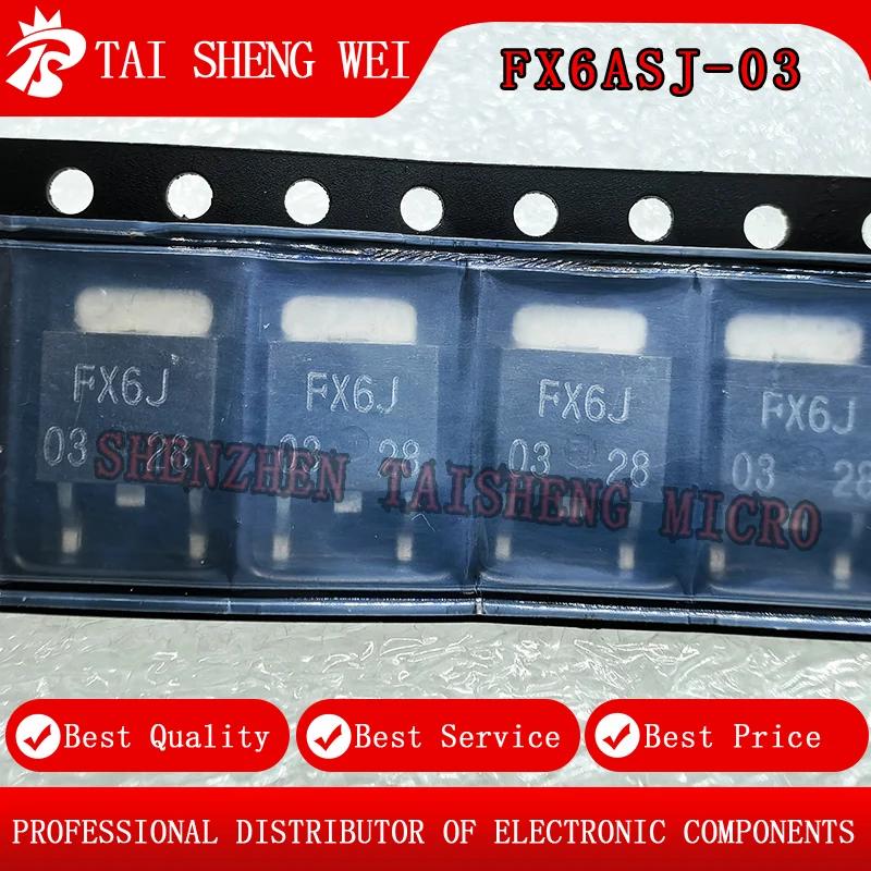 10PCS Brand New FX6ASJ-03-VB FX6ASJ Field-Effect Transistor (MOSFET) 1 P-Channel Voltage: 30V Current: 38A TO-252