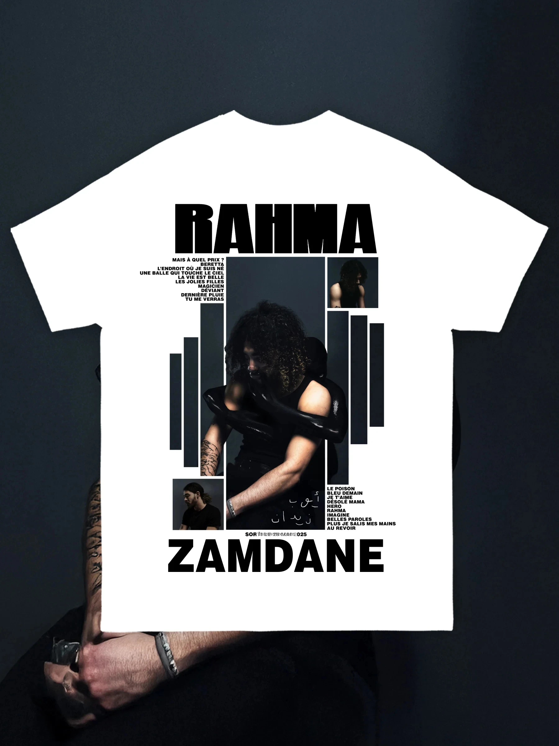 Camiseta Gráfica del Álbum 2025 del Rapero Francés Zamdane, Camiseta de Música Pop para Hombre y Mujer, Camiseta Informal de Algodón Vintage Unisex