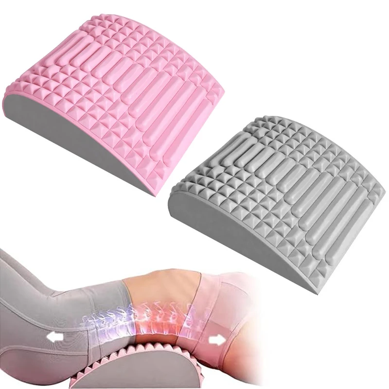 

Back Waist Stretcher Neck Pillow Lumbar Support Massager For Sciatica Herniated Disc Pain Relief Massage Relaxation Heath Care