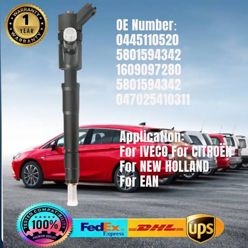 

0445110520 5801594342 1609097280 5801594342 4047025410311 Common Rail Fuel Injector for IVECO For NEW HOLLAND For EAN