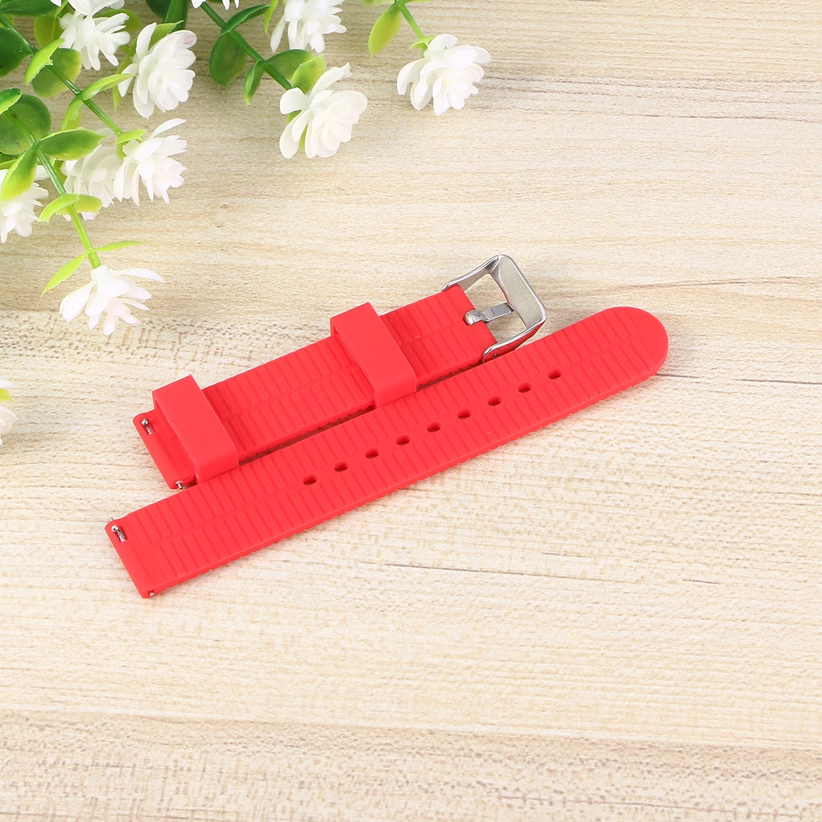 

20 Mm Environmentally Friendly Watchband Telephone Red Replacement Fitness Perfect for Sports Wear