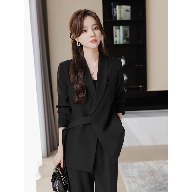 Casual Suit Jacket Women's Spring and Autumn2024New High-End Business Wear Temperament Goddess Style Commuter Suit Suit