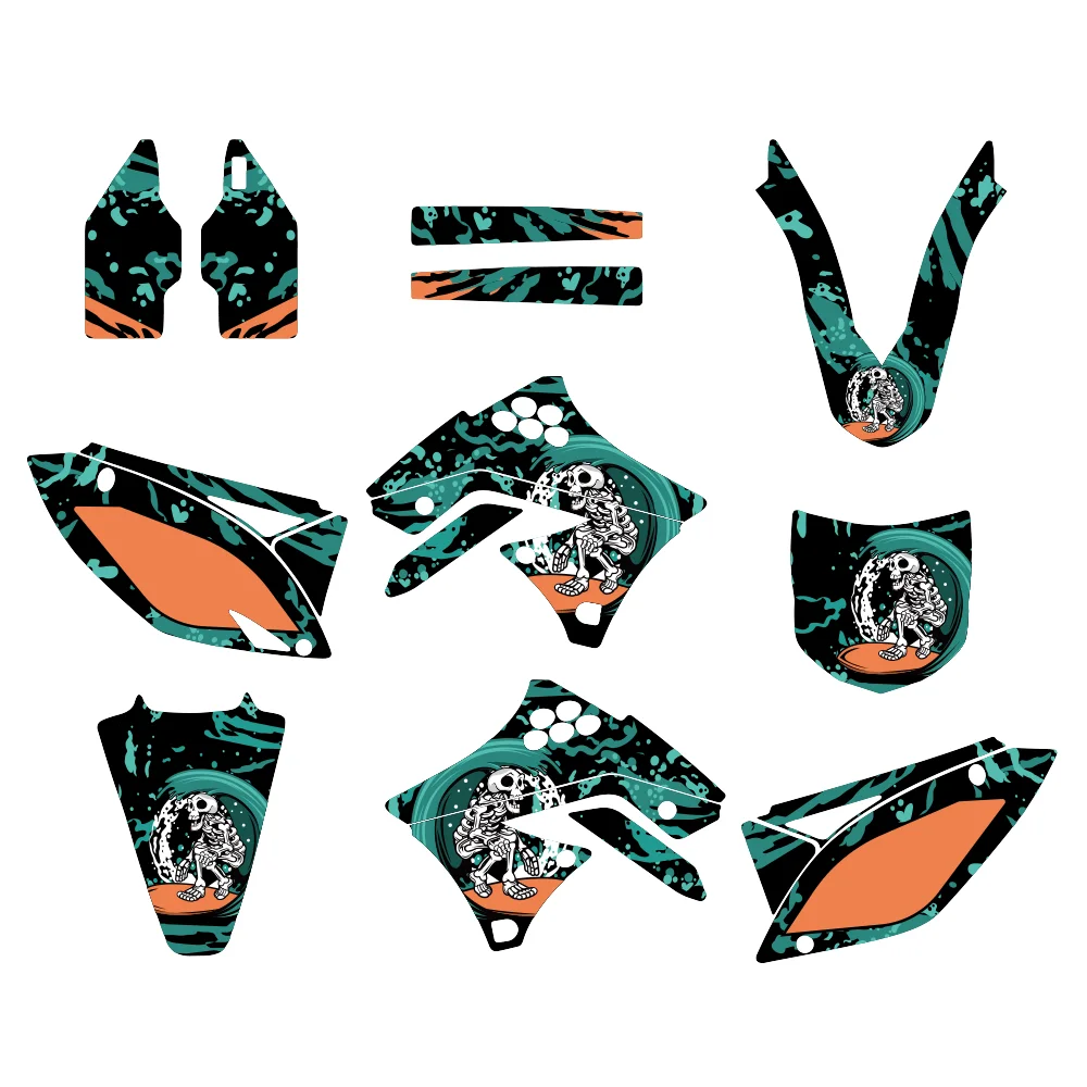 

Полный комплект графических наклеек на кузов мотоцикла для Kawasaki KX250F KXF250 2009-2012, прочные, водонепроницаемые, устойчивые к УФ-излучению и царапинам.