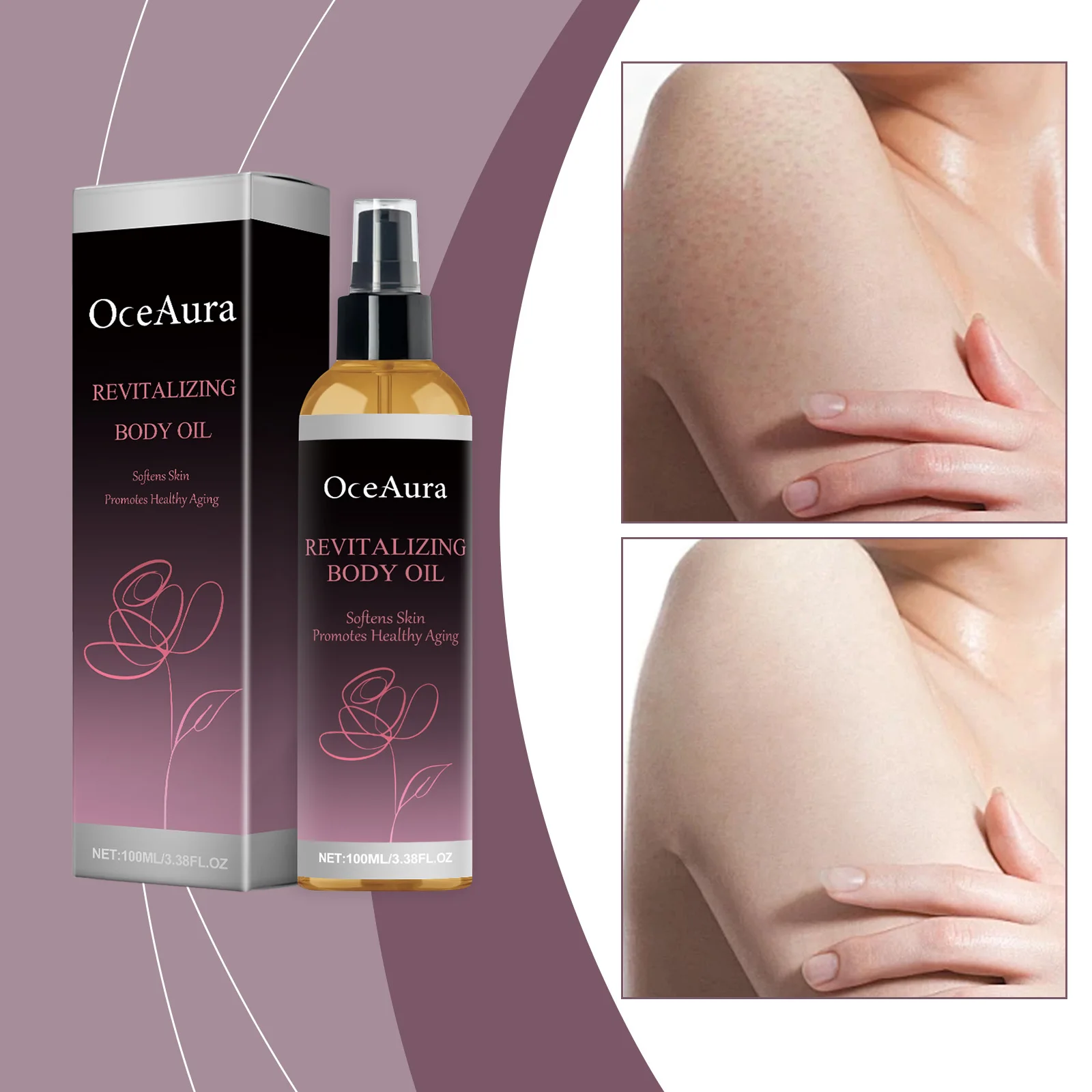 Moisturizing and Soothing Body Oil Moisturizing and Water Locking Moisturizing, Brightening and Brightening, Uniform Skin Color