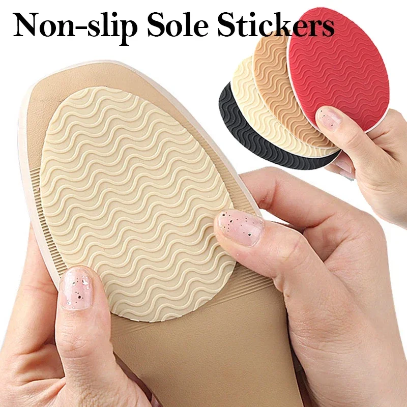 Non-Slip Wear-Resistant Shoes Mat Stickers Self-Adhesive Sole Protector High Heels Forefoot Sticker Silicone Rubber Soles Pads